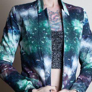 Top Shop galaxy punk jacket blazer boho